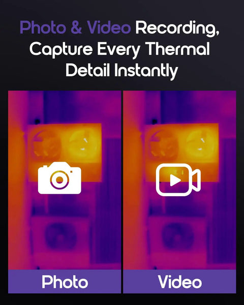 Pro Grade Thermal Imaging Camera With 240 X 240 IR Resolution And Heat Vision Clarity Two Point Eight Inch LCD Screen Less Than 50 mK Sensitivity And Smooth 25 Hz Frame Rate For Fast On Site Heat Detection photo and video recording interface