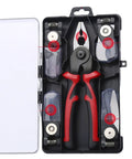 Multipurpose Wire Strippers And Crimping Pliers With Quick Change Heads For DIYers And Home Pros in plastic case