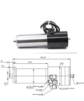 Top Tier 1.8Kw Water Cooled CNC Spindle Runs Smooth At 220V with technical dimensions and wiring diagram