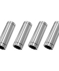 Precision LM6LUU Linear Ball Bearings With 6mm Bore And 12mm OD Plus 35mm Length Using Tight Double Seals For CNC Shafts And 3D Printer Rails, set of 4 steel ball bushings.