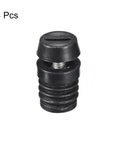 4 Pcs Round Tube Leveling Inserts With Adjustable Feet For 19mm OD Tubes M6 1.0mm Thread Black Plastic End Caps close-up