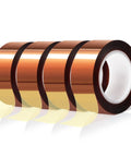 Four Rolls Of 20mm By 16m Heat Transfer Tape For High Temperature Sublimation And Vinyl Press No Residue Easy Peel Polyimide Film Tape With High Temp Adhesive For Clean Precise Sublimation Application