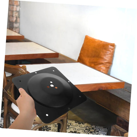 Heavy Duty Cast Iron Coffee Table Leg Connector Plate With Rock Solid Mounting Screws Built Tough DIY furniture bracket in hand.