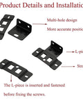 Heavy Duty Stainless Steel Corner Brackets For Wood Furniture L Shape Joint Braces Black Set Of 16 installation guide.