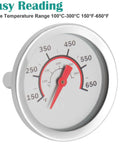 1.8 Inch Lid Temperature Gauge For Grills Replacement Parts No Fuss Install Grill Thermometer For Advantage And Tru Infrared Performance Series Heat Indicator Compatible With G4328L00W1, silver dial