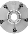 2-Pack Rear Wheel Hub Bearing Assembly For Subaru Vehicles 2019-2024 Ascent, Forester, Outback, Legacy, WRX, WRX STI, Impreza, Crosstrek Rear Hub Bearings Fits Driver Or Passenger Side, Heavy-Duty Replacement, Easy Install, top view of steel hub with lug bolts
