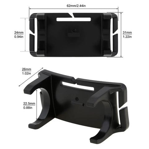 Elastic Headlamp Strap With Bracket For 22mm To 26mm Headlights 360 Degree Adjustable Headband, black bracket dimensions.