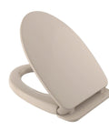SoftClose Slow Closing Elongated Toilet Seat and Lid in Bone, Heavy Duty High Impact Polypropylene, Conceals WASHLET Plus Channels