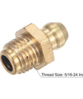 Brass Straight Grease Fittings Assortment Five Sixteenth Inch To Twenty Fourth Thread Hydraulic Fittings Kit Ten Pieces Close-up