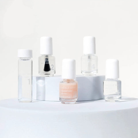 Complete Starter Nail Kit For At Home Manicures with Nail Prep, Base Coat, Top Coat, Ridge Filler, and Revive Polish bottles