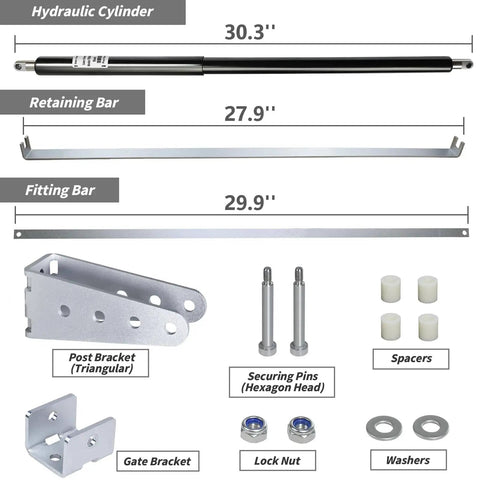 Outdoor Hydraulic Gate Closer For 60 To 140 Lbs Gates Heavy Duty Weatherproof And Rust Resistant Adjustable Closing Speed kit parts