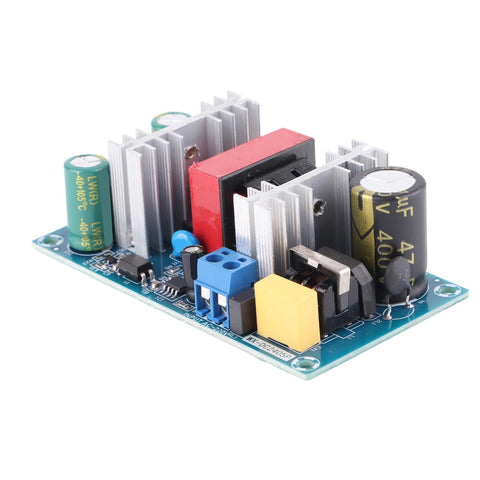 Close-up view of 12 Volt AC DC Converter 50 Watt Switching Power Supply Module 4 Amp Industrial Adapter with heavy duty construction.