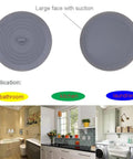 Slick Six Inch Silicone Tub Stopper Two Pack Soft Drain Plug Hair Catcher in gray, designed for universal fit in sinks.
