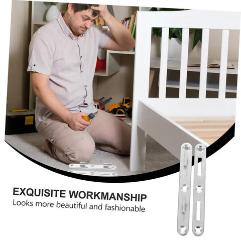Dang Sturdy Bed Rail Brackets 6 Pack With Hook Screws And Fasteners For Securing Wood Headboards To Frames Heavy Duty Metal Furniture Hardware Quick Setup