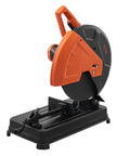 Heavy Duty Workhorse Abrasive Chop Saw With 14 Inch Blade 2300W 3600RPM Metal Cutting Machine 0 To 45 Degree Adjustable Miter Black