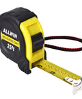 25 Foot Metal Tape Measure With Retractable Blade, 1 Inch Wide, Easy Read Fractions, Durable Wear Resistant Coating Built Tough For DIY Projects, Home Renovation, Carpentry, And Pro Handyman Use, yellow-black case