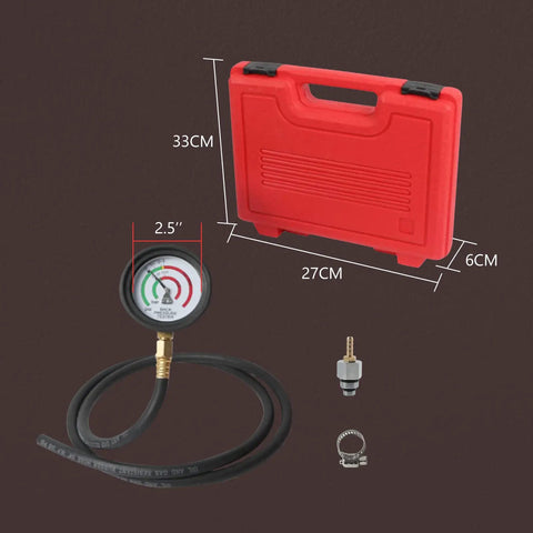 Back Pressure Exhaust Tester Gauge For Cars With A Six Foot Hose Pro Grade Catalytic Converter Diagnostic Tool To Diagnose Exhaust System Backpressure And Catback Performance Easy Idle Testing And Troubleshooting, 2.5in gauge and case