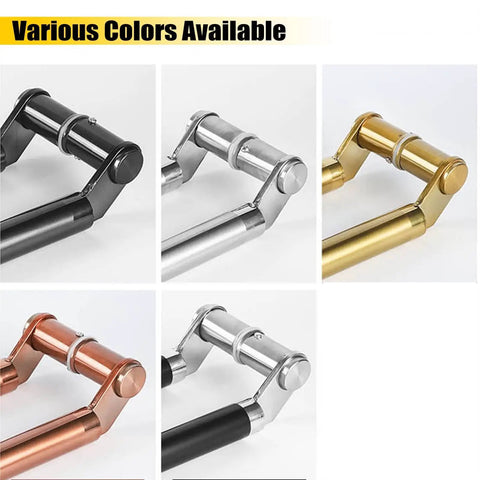 Various colors of chrome finish push pull barn door handle set for glass wood and aluminum doors interior or exterior