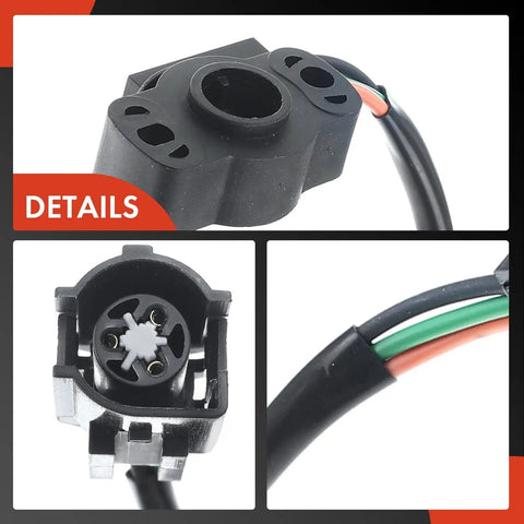 Throttle Position Sensor For Ford Broncos And Econoline Vans 1985 To 1996 Ready To Install Plug And Play TPS Fits 5.0L And 5.8L V8 Engines Replaces OE, 3-pin connector detail