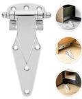 Built To Last Zinc Alloy Cold Storage Door Hinge For Commercial Freezers And Refrigerators With Anti Loosening Mechanism Moist Environment Ready Silver Finish silver zinc alloy hinge with mounting holes
