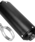 Rugged 1.1 Inch ATV Exhaust Muffler Silencer Pipe And Clamp Gasket For 50cc To 125cc Chinese ATVs and Quad Bikes, metal clamp visible