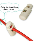 8 Pack Spring Cord Locks Plastic End Stopper Single Hole Toggle Fasteners For Drawstrings Shoelaces Tents And Tie Downs Beige Durable Quick Grip DIY Rope End Clips, 25x12x8mm