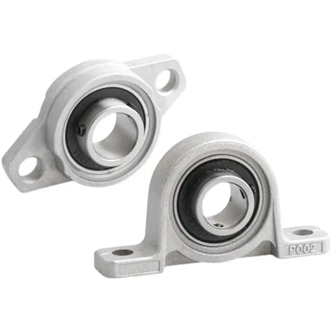 Heavy Duty Spherical Roller Bearing Shaft Support With Zinc Alloy For Mounted Pillow Block Housing Fits KFL001 KFL000 12mm, two views