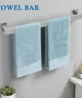 Rust Proof 5 Piece Bathroom Hardware Set Includes 24 Inch Towel Bar Brushed Nickel Finished SUS304 Stainless Steel