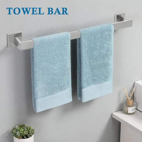 Rust Proof 5 Piece Bathroom Hardware Set Includes 24 Inch Towel Bar Brushed Nickel Finished SUS304 Stainless Steel