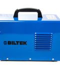 50 Amp Non Pilot Arc Plasma Cutter with Dual Voltage 110V 220V and Pre Attached 110V US Plug in durable blue unit side view