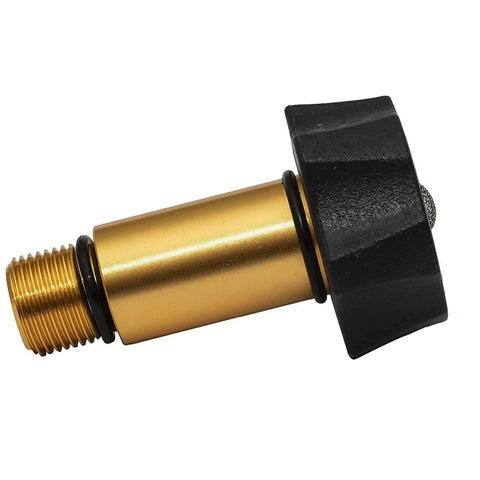 Side view of Brass Water Inlet Fitting For Pressure Washer 3/4 Inch Female To 3/8 Inch Male Quick Connect Durable Replacement Pump Part
