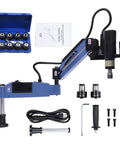 High Power Electric Touch Tapping Machine With 1200W Servo Motor, 10 collets, operation manual and accessories for precise mould manufacturing.
