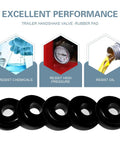 20 Pack Glad Hand Seals For Semi Trucks And Trailers Rubber Black Gasket Seals And Elastic Grommets For Brake Air Hose