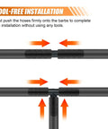 Nylon vacuum hose connector kit with barbed tees and straight reducers; 125‑pc set, installed view.