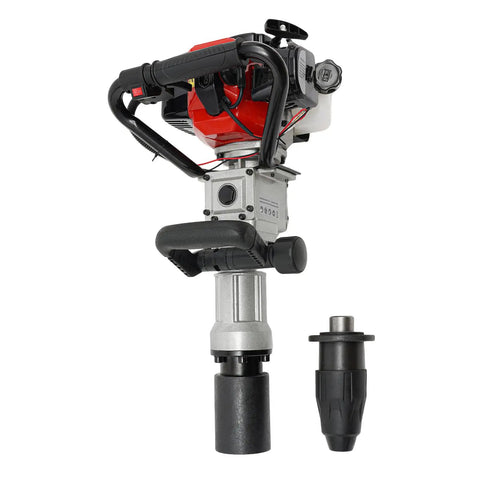 32.7cc Gas Powered T Post Driver With Conversion Head And Chisel for Fence Posts, handheld two stroke single cylinder piledriver