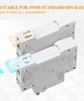 Go-To 20A DC And AC Dual-Protection Circuit Breaker, 1 Pole DIN Rail Mount, 250V solar PV disconnect switch on 35mm rail