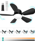 Socket Fan Light 20 Inch Ceiling Fan With Lights, 5 Speed, E26 E27 Base, Dimmable 3000K to 6500K, front view with remote control