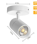 Three Color Temperature Dimmable Ceiling Spotlight Kit With Adjustable Directional LED Lights 20W 2000 Lumen Flush Mount Mood Lighting