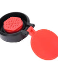 Eyewash Spray Head Replacement For Sink Mounted Eyewash Stations, ABS faucet mount nozzle, 14mm 0.55in thread, red cap open