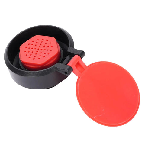 Eyewash Spray Head Replacement For Sink Mounted Eyewash Stations, ABS faucet mount nozzle, 14mm 0.55in thread, red cap open