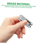 POPETPOP screw-on metal hinge; silver finish for cabinet and interior doors.