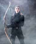 Archer holding a bow with Bow String Silencers For Recurve And Longbow One Pair Quiet Archery Accessory to Cut String Noise.
