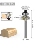 Cool Roundover Router Bit With Razor Sharp Tungsten Carbide Tips And Serious Anti Kickback Safety For Smooth Hardwood Cutting And Plywood Trimming Jobs, 1/4 inch size.