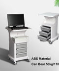 Tough As Nails Mobile Trolley Cart, Smooth Rollin Abs Rolling Storage Caddy with Deep Drawers and Quiet Casters, perfect for workspaces.