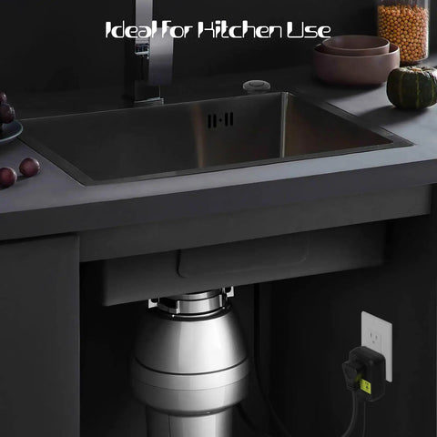 Stainless Steel Garbage Disposal Air Switch Kit With Sink Top Button Ultra Thin Design Long Black Finish On Off Air Button