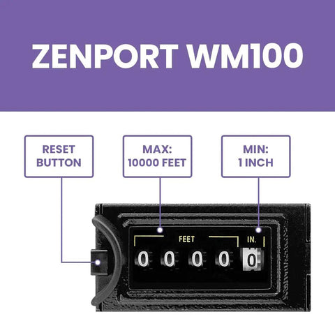 Ace At Garden Layouts With Compact Four Inch Mini Measuring Wheels For Walk Off Distances On Fence Lines with reset button and measurement readout.