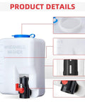 Universal 12V Windshield Washer Pump Kit with Fluid Reservoir Bottle Jet Nozzle Switch for cars UTVs ATVs boats and motorized gear