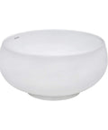 Top Mount 12 Inch Round White Vessel Sink For Bathroom Vanity, Durable Solid Porcelain Ceramic Construction, Above Counter Installation, No Mounting Ring Needed, Glazed Non-Porous Finish For Easy Cleaning