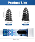 Tire Plug Kit for Tubeless Flats, 20 Pcs Screw In Plugs in Two Sizes, Portable Emergency Tire Repair Kit, plug size comparison and tube