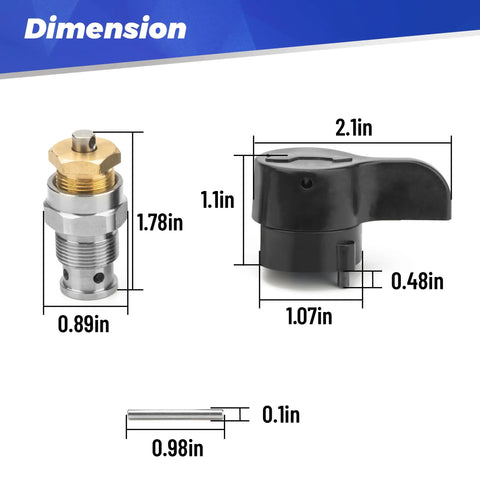 Spray Prime Drain Valve Kit Replacement dimensions for Airless Sprayers 390-695 with alloy steel plate and leakproof sealing